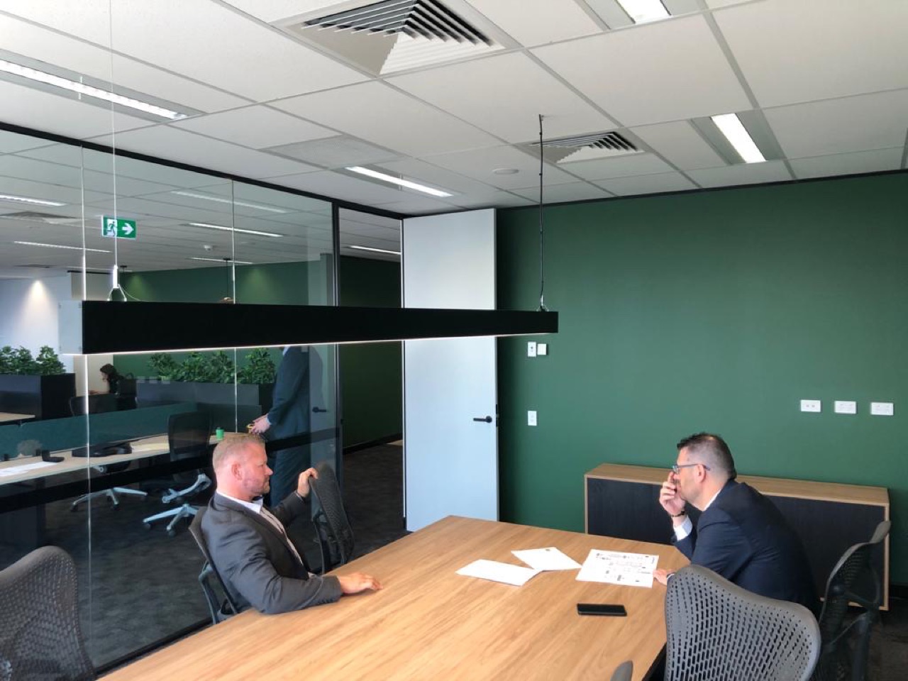 A leadership team at work
